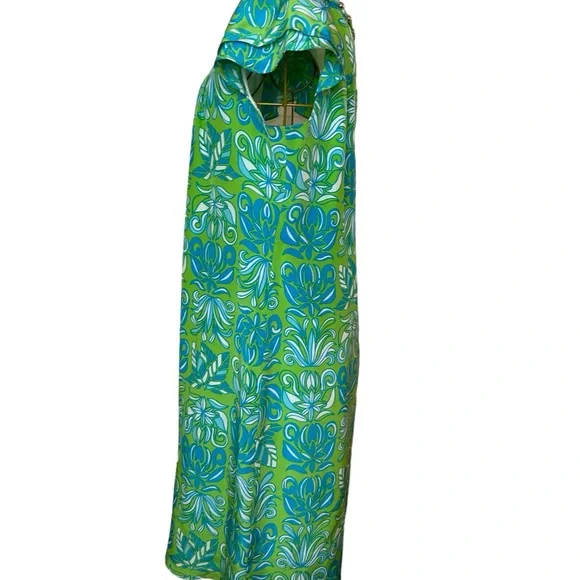Lilly Pulitzer Joanna Limeade Silk Dress Size 4 - Picture 7 of 13